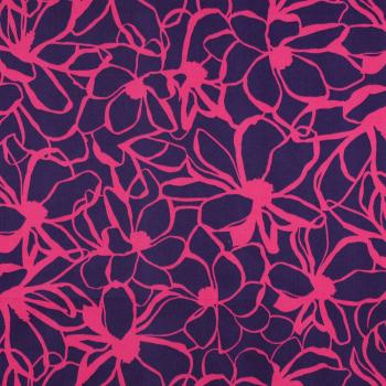 Baumwoll-Satin "Magnolia" von Nerida Hansen in Purple/Pink